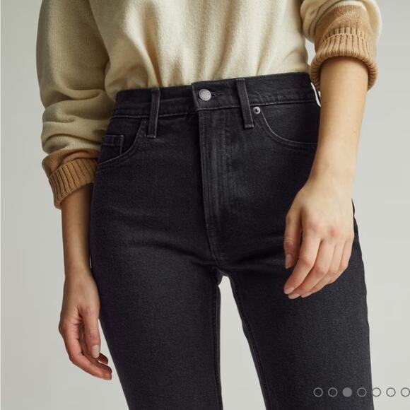 Everlane Denim - EVERLANE The Cheeky Jean Tumbled Black size 26x 28.5”